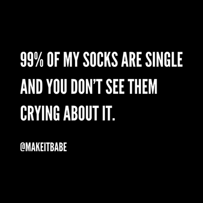 "99% of my socks are single" crop hoodie (3 colours)